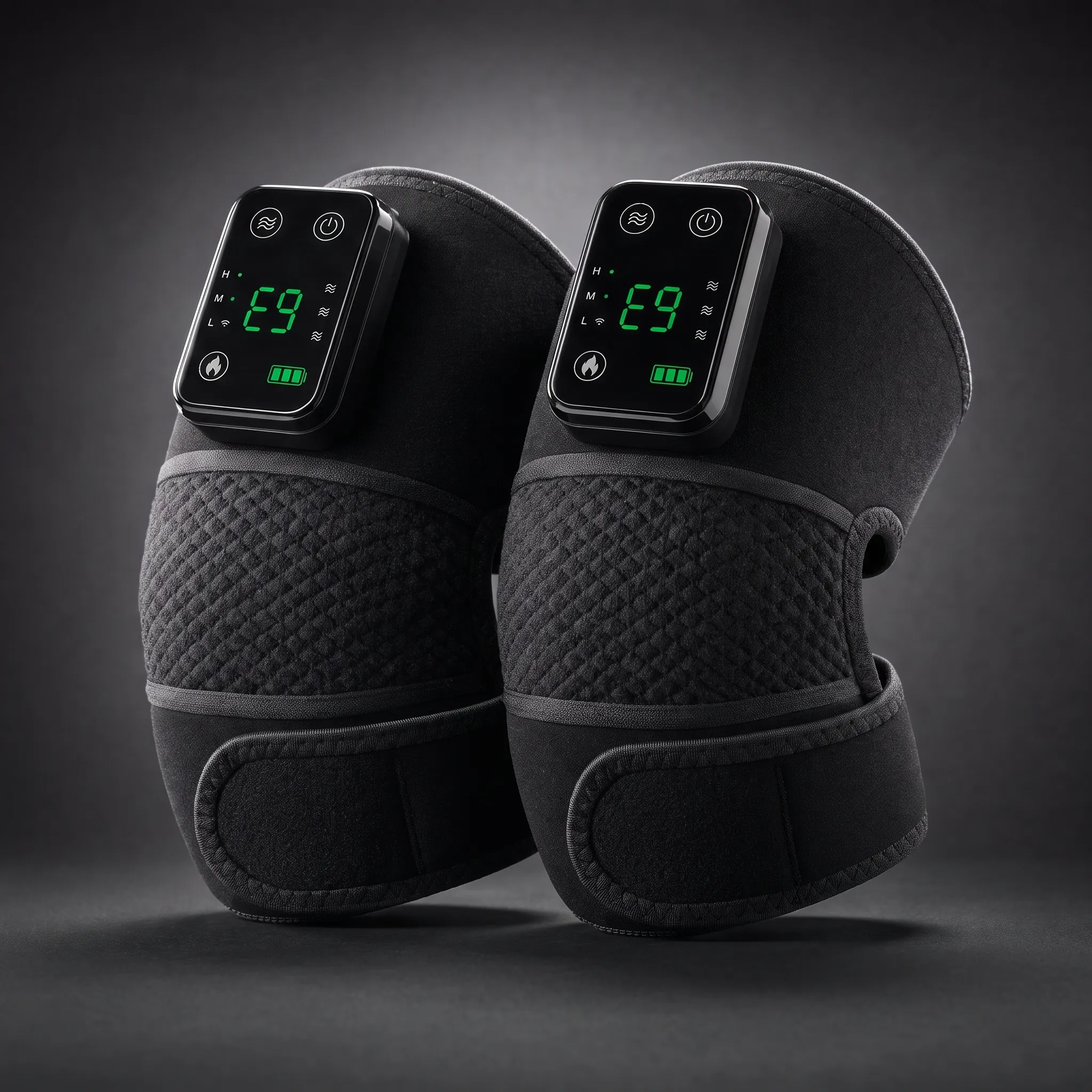 Two RecoverWave Knee Wrap Pro units